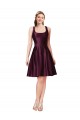Best Satin V-Back Knee Length Bateau Neck A-Line Prom Dress Canada
