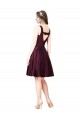 Best Satin V-Back Knee Length Bateau Neck A-Line Prom Dress Canada