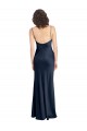 Best Stretch Satin Open Back Long Cowl Neck A-Line Black Tie Prom Dress Canada