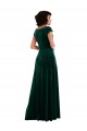 Best Stretch Velvet Long Cowl Neck A-Line Black Tie Prom Dress Canada