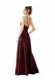 Best Satin Long Halter Neck A-Line Prom Dress Canada