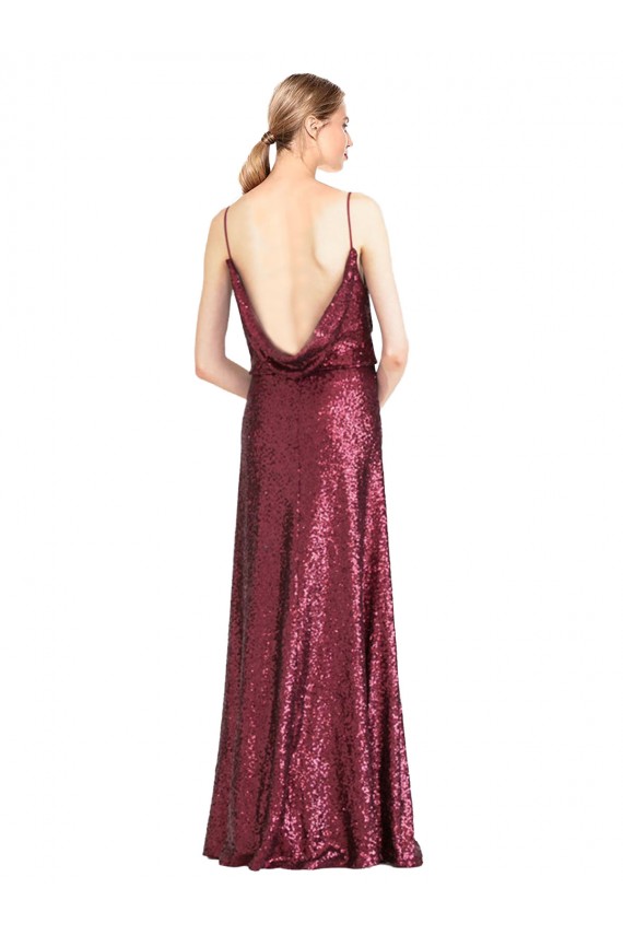Best Sequin Long Halter Neck A-Line Prom Dress Canada