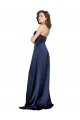 Best Silky Satin Low Back Long Sweetheart A-Line Prom Dress Canada