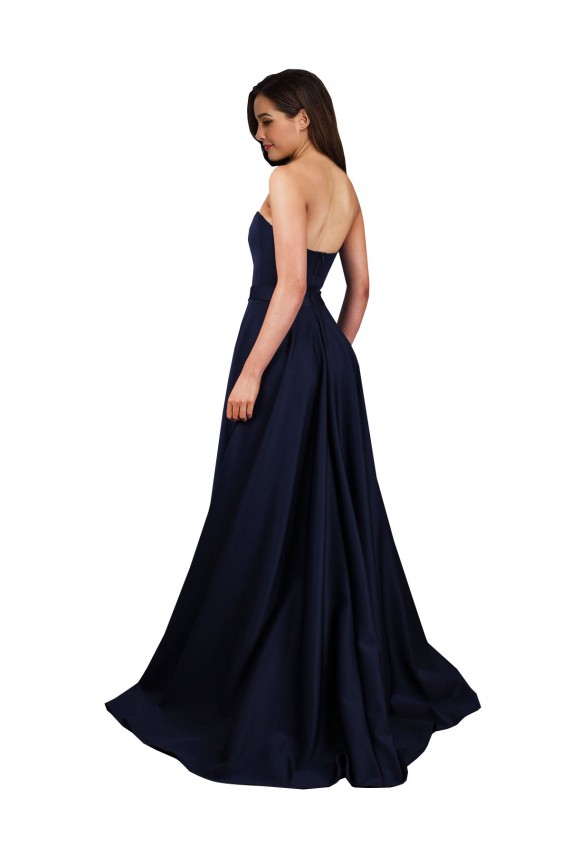 Best Stretch Crepe Low Back Long Sweetheart A-Line Prom Dress Canada