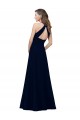 Best Stretch Crepe Keyhole Back Long Jewel Neck A-Line Prom Dress Canada