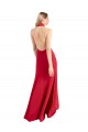 Best Stretch Crepe Open Back Long Halter Neck Red A-Line Prom Dress Canada