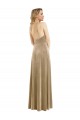 Best Stretch Velvet Open Back Long Halter Neck A-Line Prom Dress Canada
