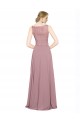 Best Soft Chiffon & Lace Long Illusion Neck A-Line Black Tie Prom Dress Canada