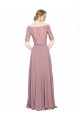 Best Soft Chiffon & Lace Long Off the Shoulder A-Line Prom Dress Canada