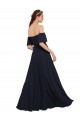 Best Soft Chiffon Long Off the Shoulder A-Line High Slit Prom Dress Canada