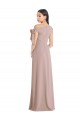 Best Stretch Crepe Long Off the Shoulder Dusty Pink A-Line Prom Dress Canada