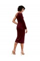Best Stretch Velvet Midi Length One Shoulder A-Line Black Tie Prom Dress Canada