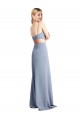 Best Stretch Crepe Open Back Long Spaghetti Straps A-Line Prom Dress Canada
