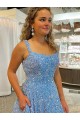 Best Velvet Sequin Court Train Scoop Neck A-Line Prom Dress Canada
