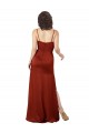 Best Silky Satin Low Back Long Spaghetti Straps Red A-Line Prom Dress Canada