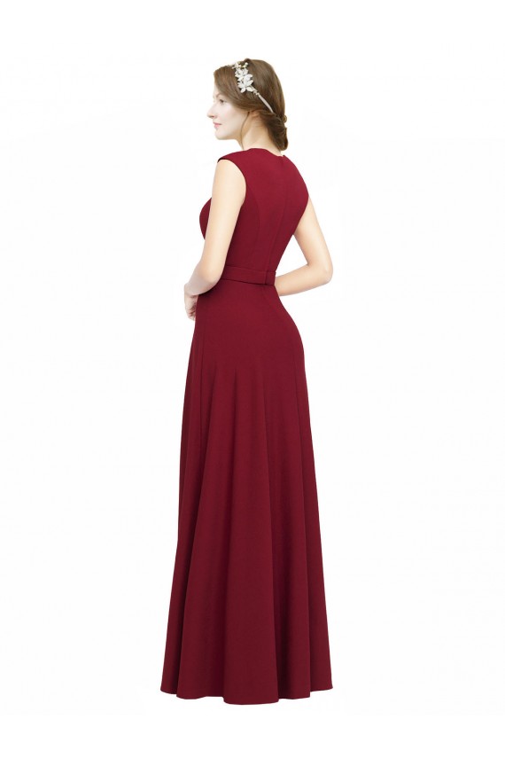 Best Stretch Crepe Long Square Neck A-Line Prom Dress Canada