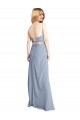 Best Stretch Crepe Criss Cross Open Back Long Square Neck A-Line Prom Dress Canada
