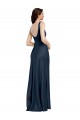 Best Stretch Satin Low Back Long Square Neck A-Line Prom Dress Canada