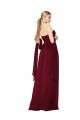 Best Soft Chiffon Sleeveless Sweetheart Burgundy A-Line Prom Dress Canada