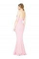 Best Stretch Crepe Low Back Long Strapless Pink A-Line Prom Dress Canada