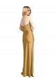 Best Stretch Satin Long Strapless A-Line Prom Dress Canada