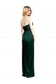 Best Stretch Satin Long Scoop Neck A-Line Prom Dress Canada
