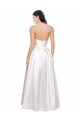 Best Stretch Satin Low Back Long Strapless A-Line Prom Dress Canada