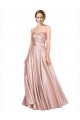 Best Stretch Satin Low Back Long Sweetheart A-Line Black Tie Prom Dress Canada