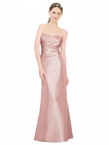 Best Stretch Satin Low Back Long Sweetheart A-Line Prom Dress Canada