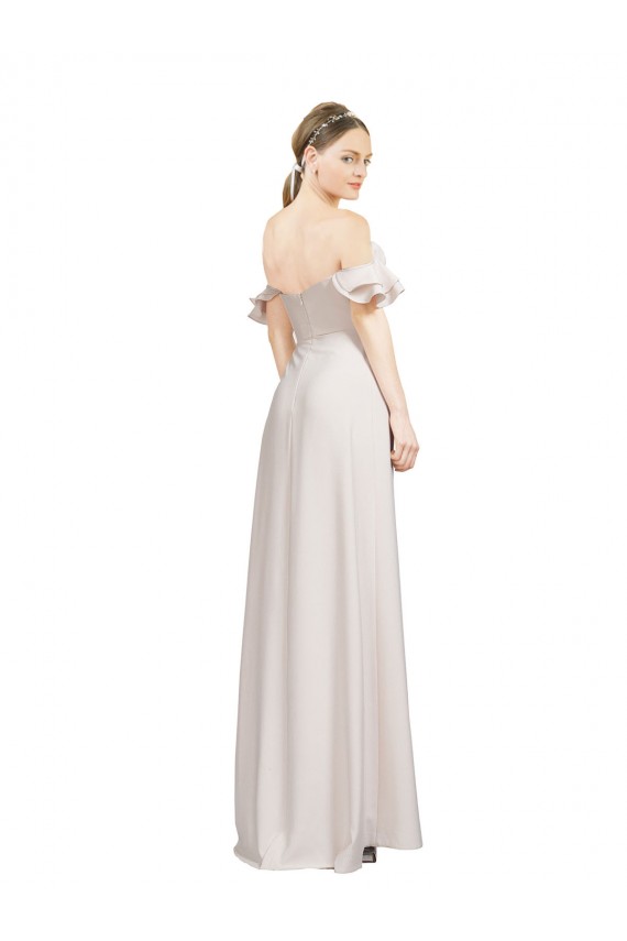 Best Stretch Crepe Long Off the Shoulder Red A-Line Prom Dress Canada