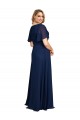 Best Soft Chiffon Long V-Neck A-Line Plus Size Formal Prom Dress Canada