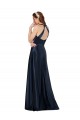 Best Satin Keyhole Back Long V-Neck A-Line Prom Dress Canada
