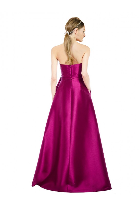 Best Satin Long V-Neck A-Line Prom Dress Canada
