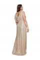 Best Sequin Long V-Neck A-Line Black Tie Plus Size Prom Dress Canada