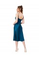 Best Silky Satin Low Back Midi Length V-Neck A-Line Prom Dress Canada
