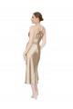 Best Silky Satin Midi Length V-Neck A-Line Prom Dress Canada