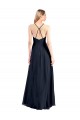 Best Soft Chiffon Criss Cross Back Long V-Neck A-Line Prom Dress Canada