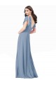 Best Soft Chiffon Long V-Neck A-Line Black Tie Prom Dress Canada