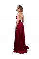 Best Spandex Open Back Long Halter Neck A-Line Black Tie Prom Dress Canada