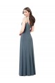 Best Spandex Low Back Long V-Neck A-Line Prom Dress Canada