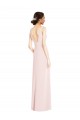 Best Stretch Crepe Low Back Long V-Neck A-Line Black Tie Prom Dress Canada