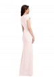 Best Stretch Crepe Long V-Neck A-Line Prom Dresses Canada