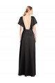 Best Stretch Satin Open Back Long V-Neck A-Line Prom Dress Canada