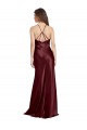 Best Stretch Satin Long Spaghetti Straps A-Line Prom Dress Canada