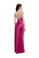 Best Stretch Satin Low Back Long Spaghetti Straps A-Line Prom Dress Canada