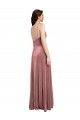 Best Stretch Velvet Low Back Long V-Neck Cinnamon Rose A-Line Prom Dress Canada