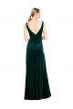 Best Stretch Velvet Long V-Neck A-Line Side Slit Prom Dress Canada