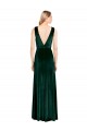 Best Stretch Velvet Long V-Neck Sleeveless Evening Prom Dress Canada