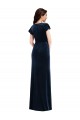 Best Stretch Velvet Long V-Neck A-Line Prom Dresses Canada