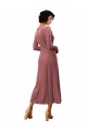 Best Stretch Velvet Midi Length V-Neck A-Line Black Tie Prom Dress Canada